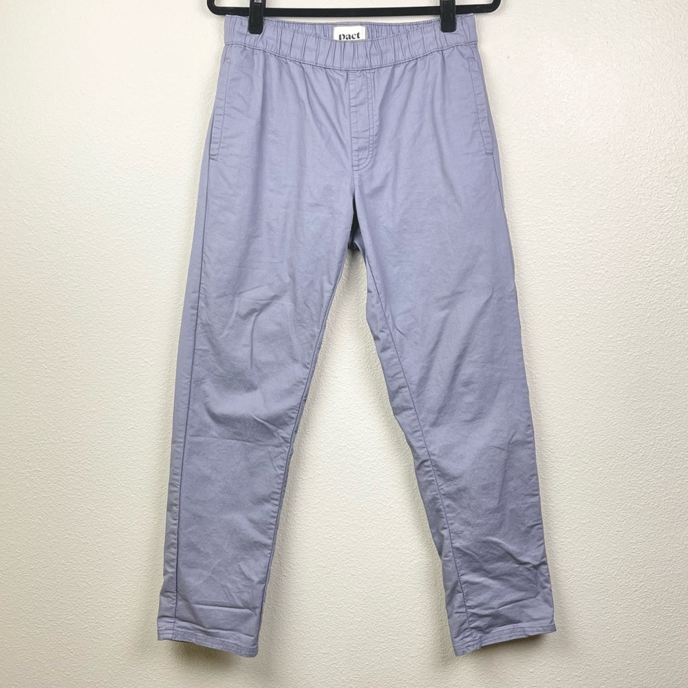 Pact Men's Medium Purple Woven Twill Roll Up Pants Comfort Casual Organic Cotton